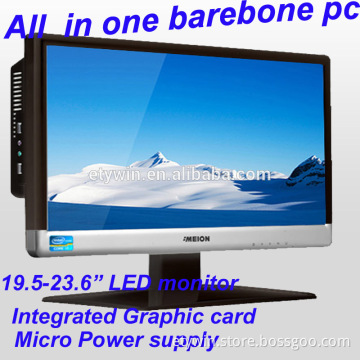 all in one pc with DIY computer hardware OEM all in one computer 23.6"LED monitor case pc desktop computer